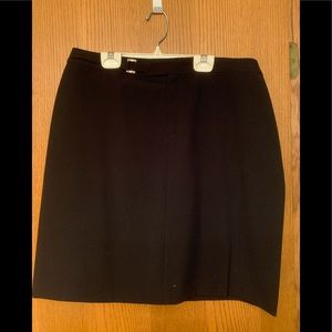 Black skirt with split hem